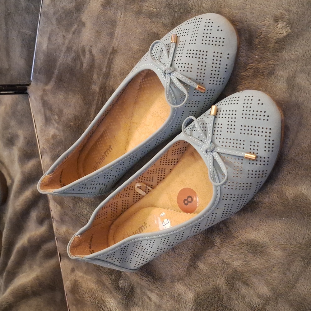 Baby blue ballet flats size 8